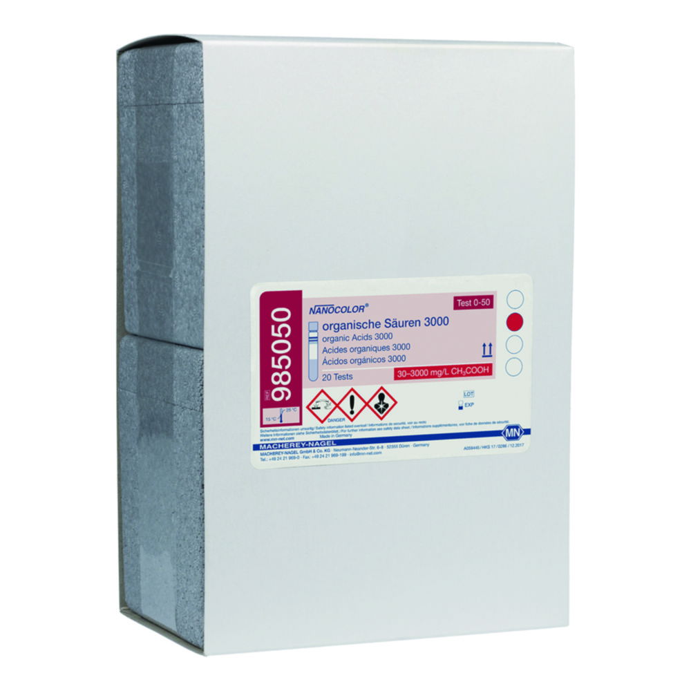 Трубні тести NANOCOLOR® Частина 2, 30 - 3000 mg/l CH3COOH 0,5 - 50,0 mmol/l CH3COOH
