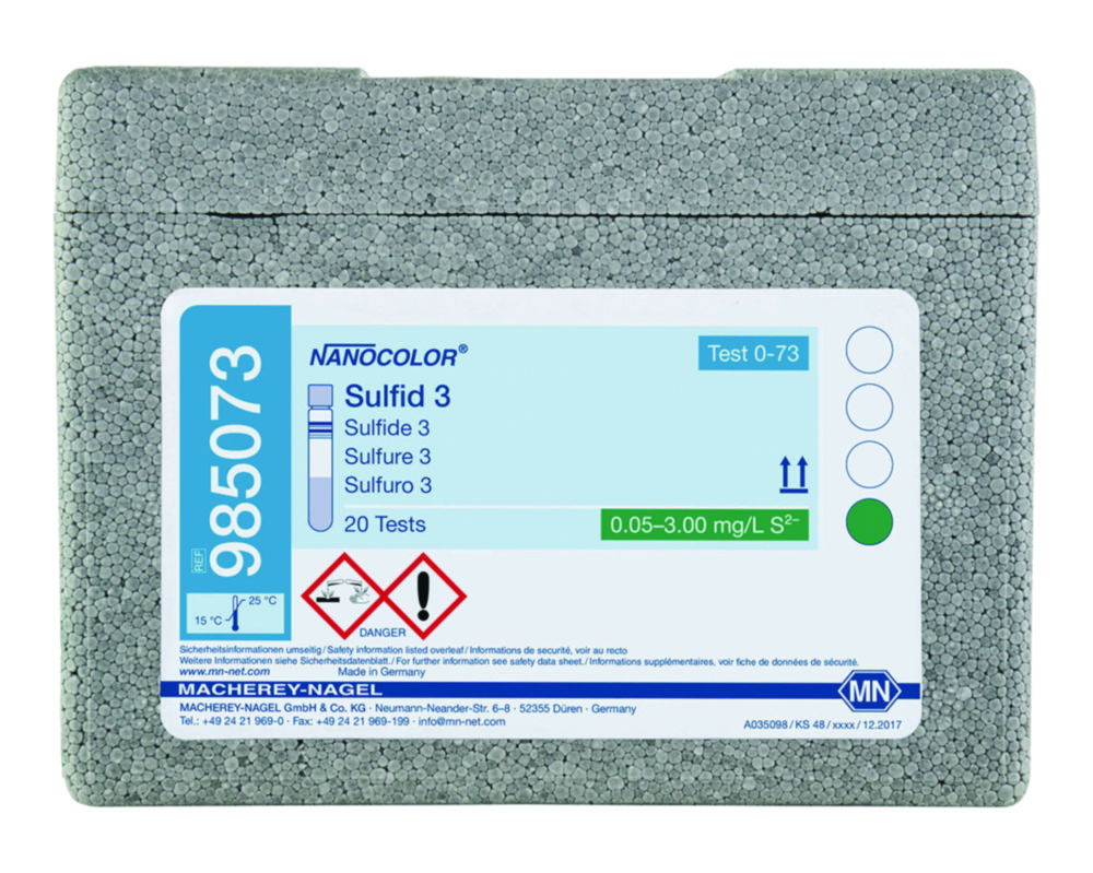 Трубні тести NANOCOLOR® Частина 2, 0,05 – 3,00 mg/l S2-