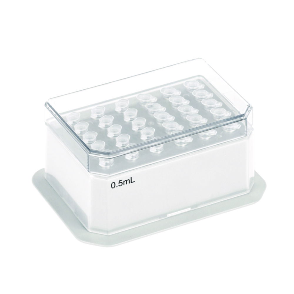 Blöcke für Schüttelinkubatoren, mit klarem Gestell und Abdeckung