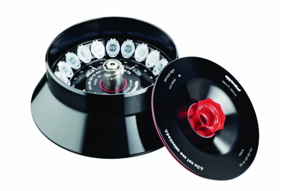 Fixed-angle rotors for centrifuges 5910 Ri, 5920 R, incl. QuickLock® rotor lid