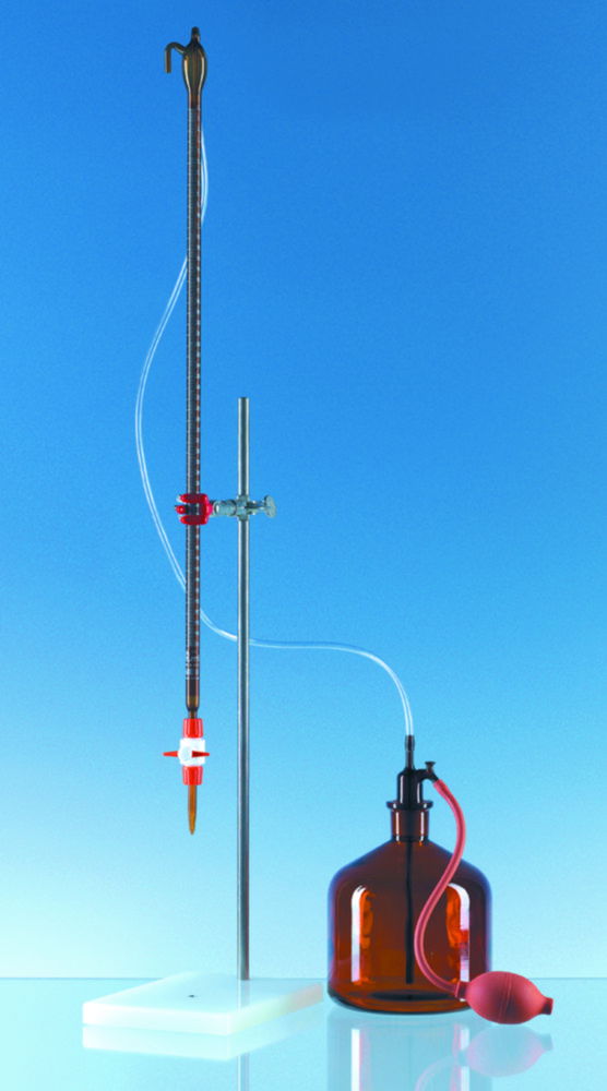 Kompakt-Titrierapparate, Braunglas, Klasse AS, BLAUBRAND®, mit PE-Flasche