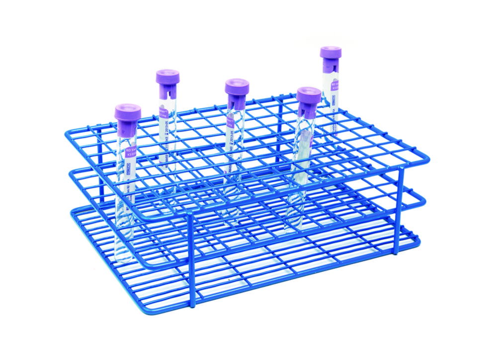 Штативы, с HDPE покрытием стальной решетки, 65 мм, синий, 188 мм, 241 мм, 9 x 12