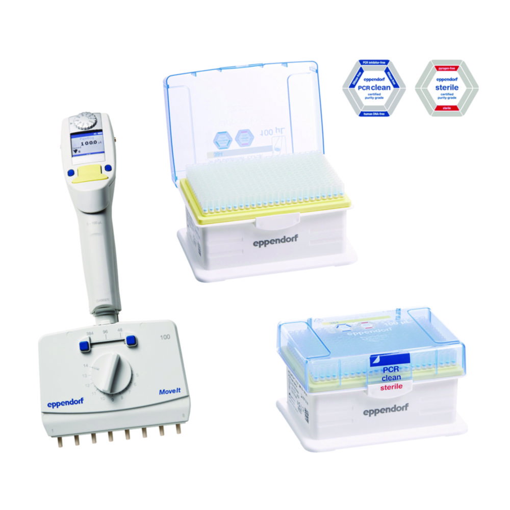 Multichannel microliter pipettes Eppendorf Xplorer® plus Move It®, variable, starter set