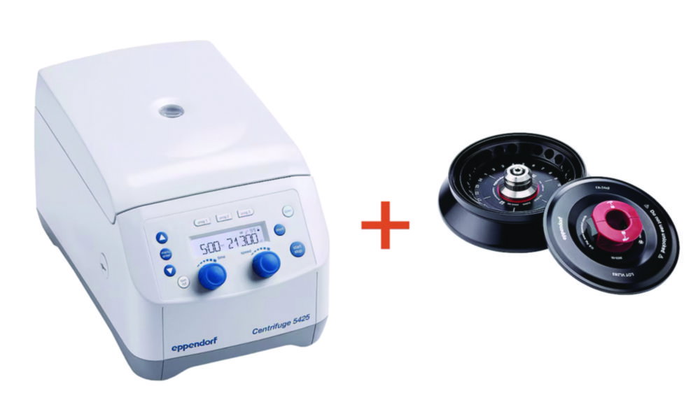 Microcentrifuge 5425/5425 R (General Lab Product), with control knobs, with aerosoltight rotor FA-24x2