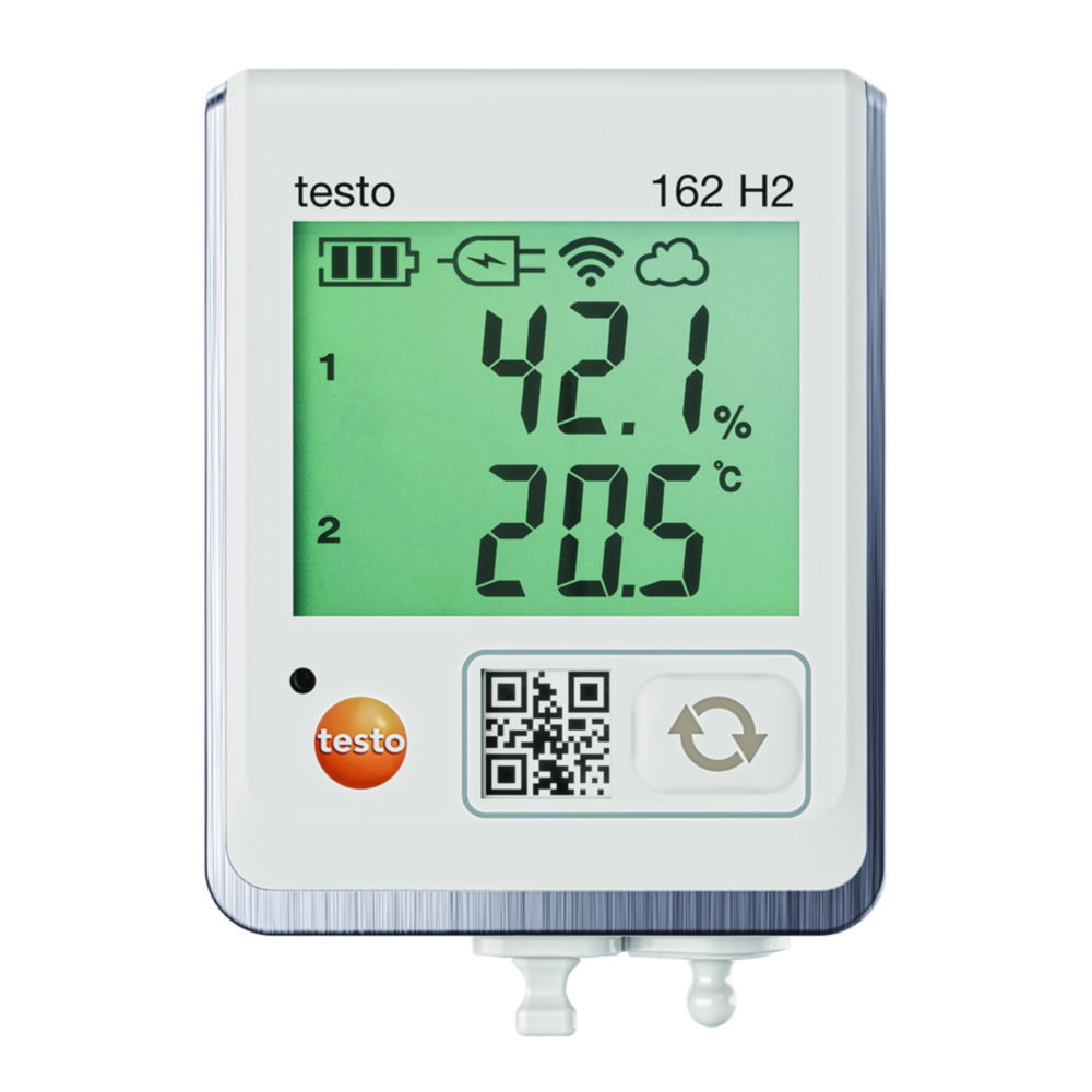 Online humidity data logger testo 162 H2, with one connection for temperature and humidity sensor