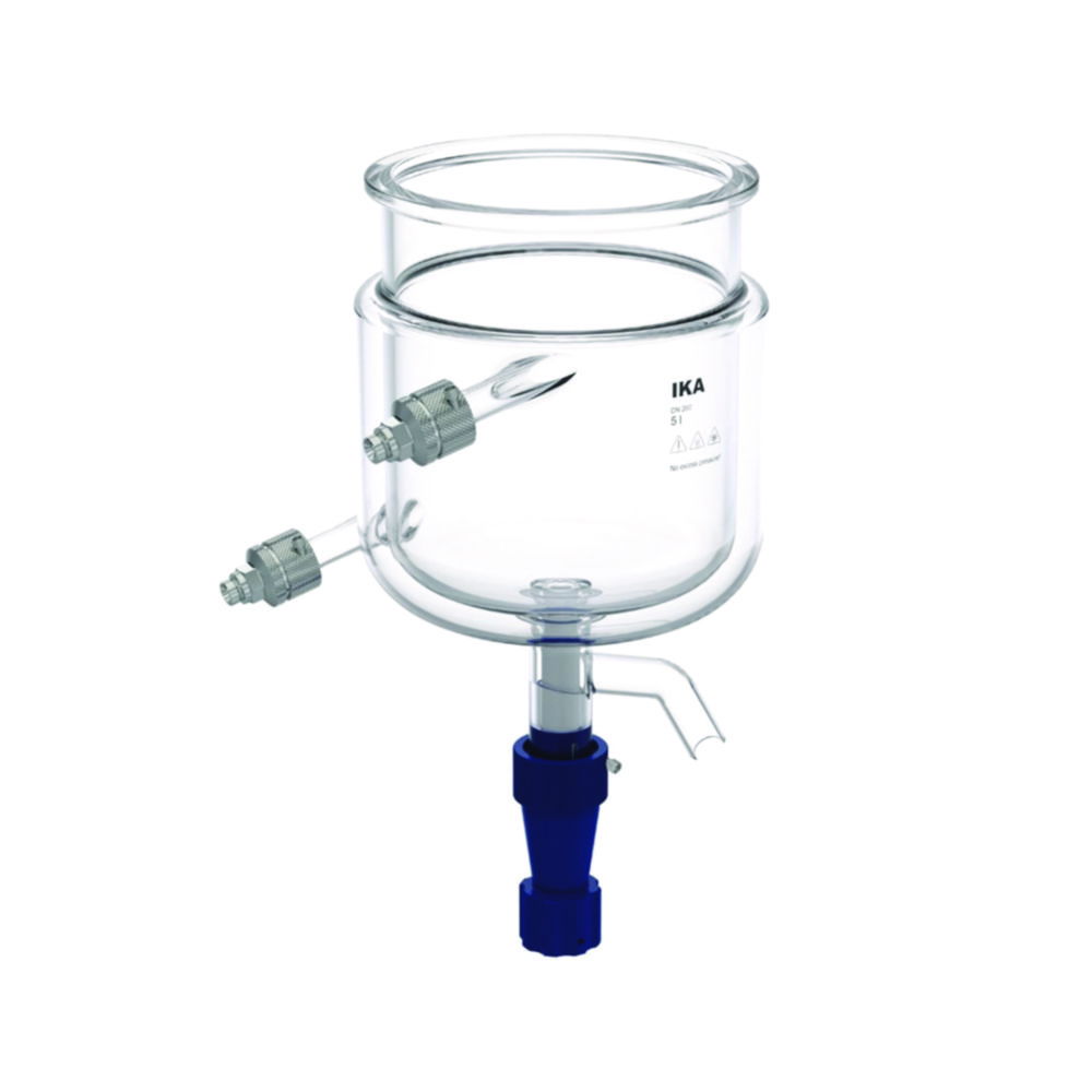 Reaktorgefäße für Laborreaktoren LR-5.ST, Borosilikatglas 3.3, mit Bodenauslass