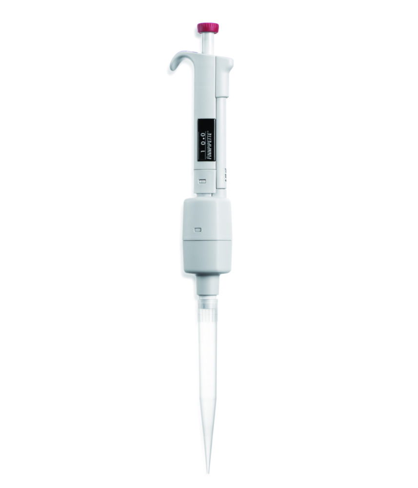 Одноканальні мікролітрові піпетки Finnpipette™ Digital, змінного об'єму, рожевий, 0,01 мкл