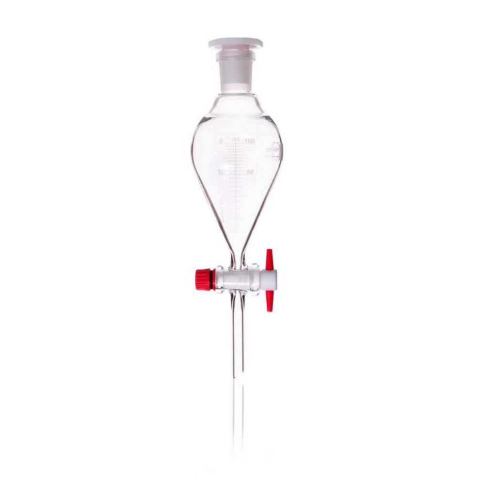 Scheidetrichter, konisch, DURAN®, mit PTFE Küken