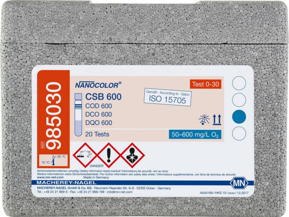 Експрес-тести NANOCOLOR®, частина 1, ГПК 600, 50 - 600 мг/лO2