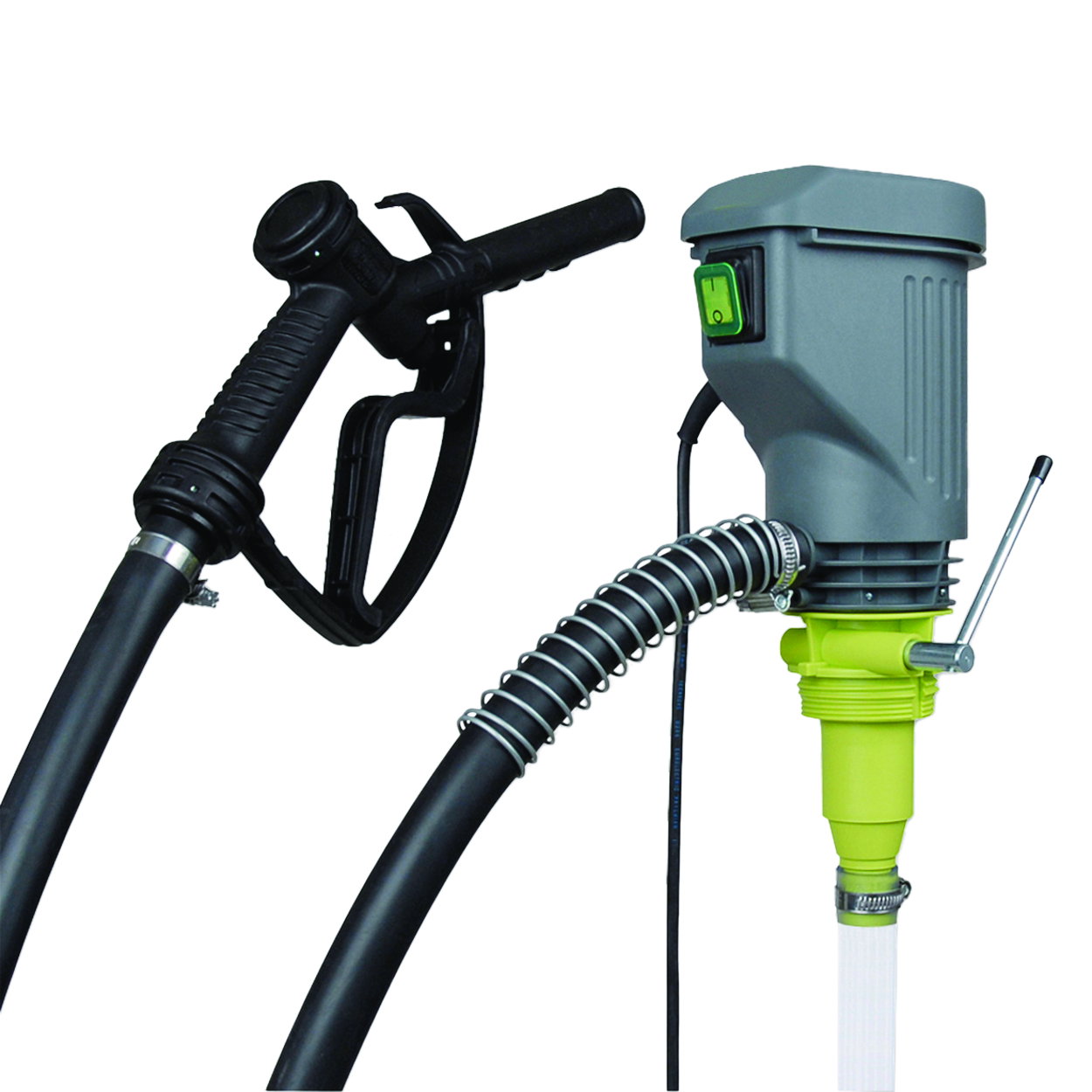 Elektryczna pompa beczkowa „Petro” z standardową dyszą do napełniania