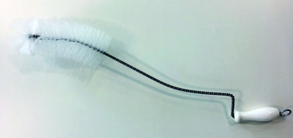 Flaschenbürsten, vorne umgebogen mit Handkurbel