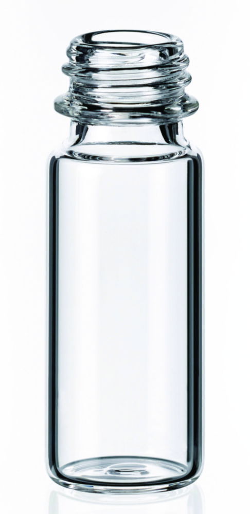 LLG Флакони з коротким різьбленням ND9, широкий отвір, SureStop™, 1,5 мл, 11,6 x 32, з плоским дном, безбарвний, 11,6 x 32