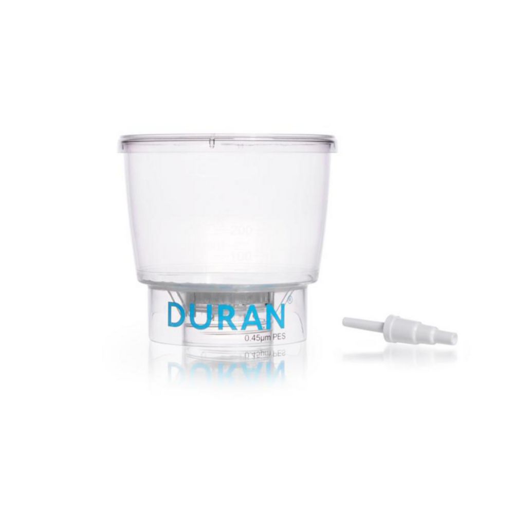 Аксесуари для флаконів для клітинних культур DURAN® TILT, Фільтр 500 мл, GL 45, діам. 90 мм, гамма-стерилізований, розмір пор 0.45 мкм, поліефірсульфон