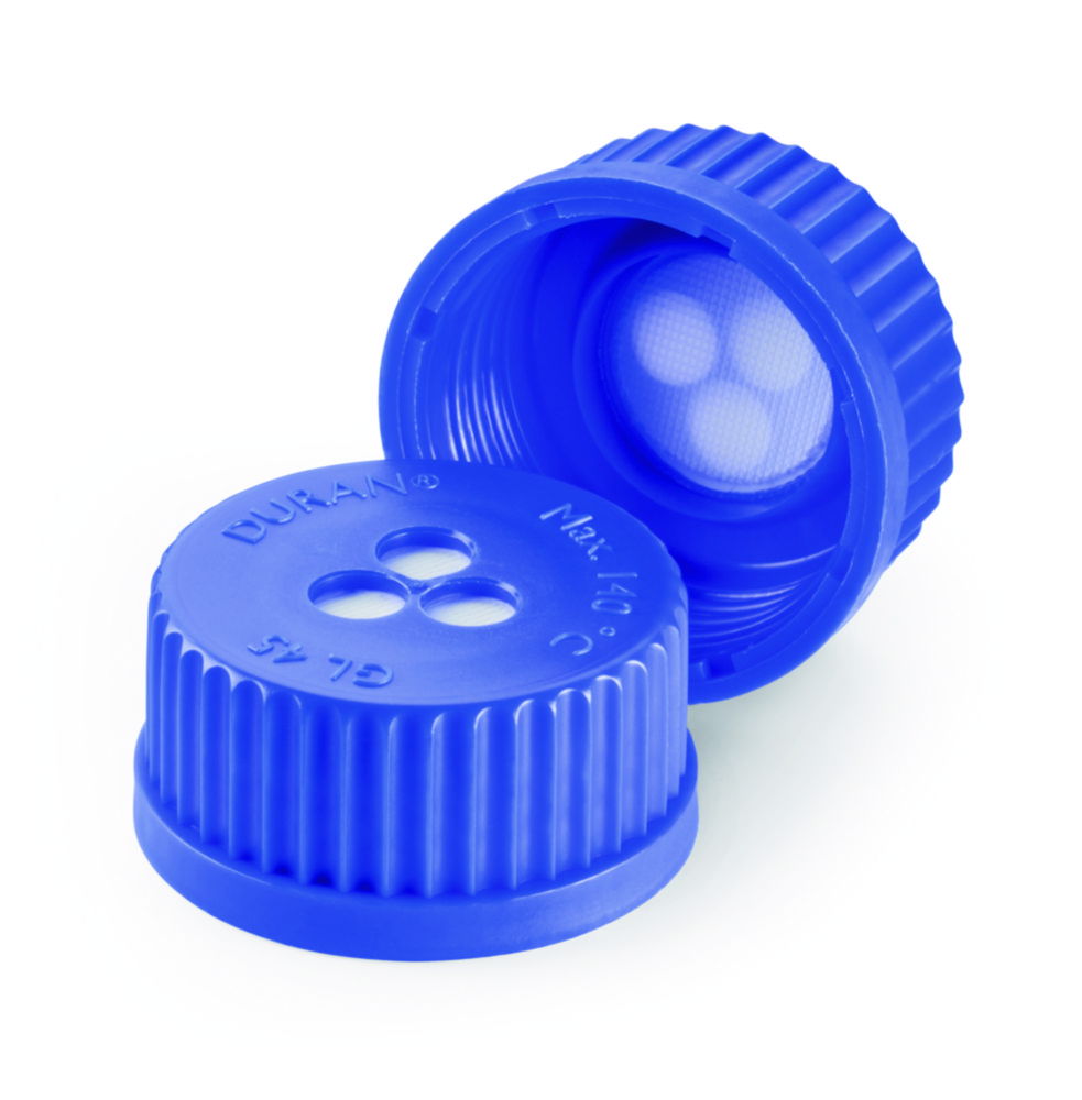Кришки різьбові з мембраною, PP/PTFE, 45 GL