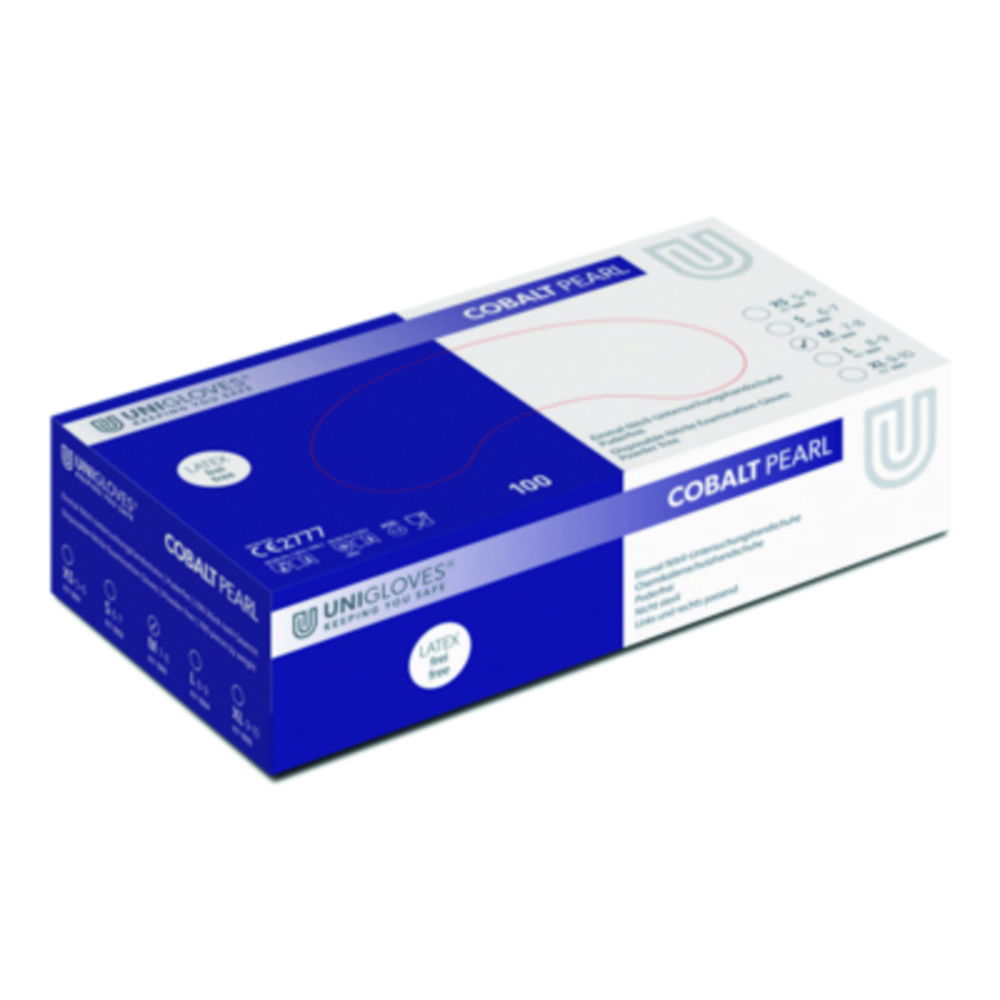 Одноразові рукавички Pearl, нітрил, XS, COBALT PEARL