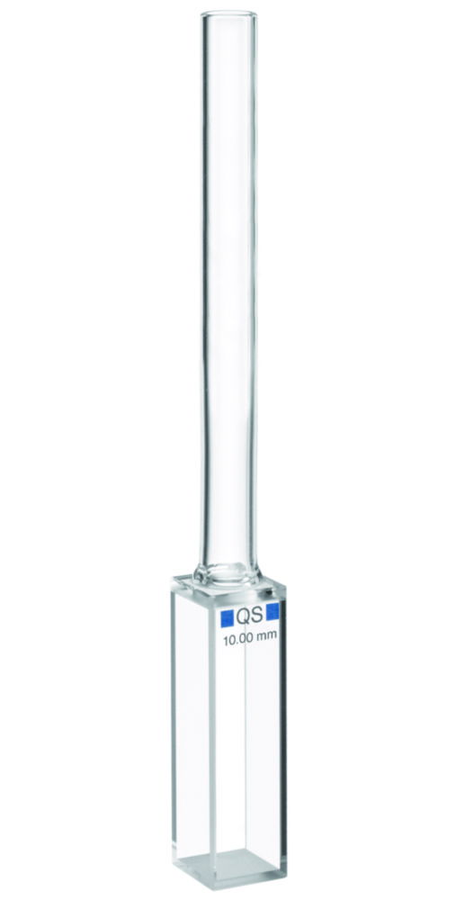 Küvetten für Fluoreszenzmessungen UV-Bereich, mit Stutzen