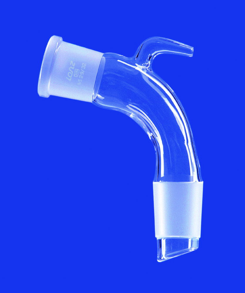 Destilliervorstöße, gebogen, mit Belüftung, DURAN®-Rohr