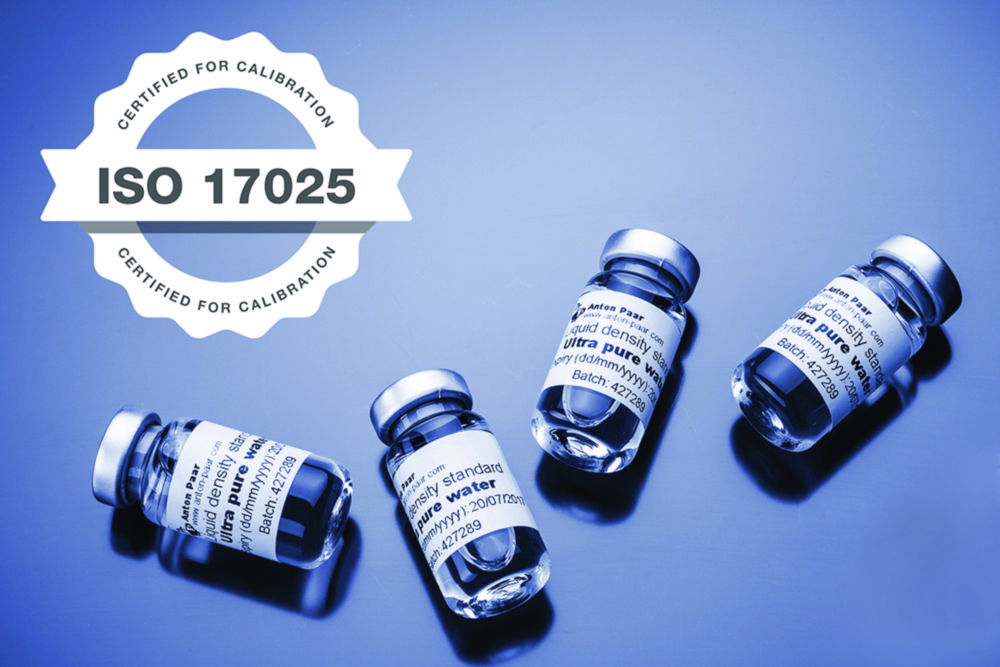 Аксесуари для плотномірів DMA 501, Калібрування згідно ISO 17025