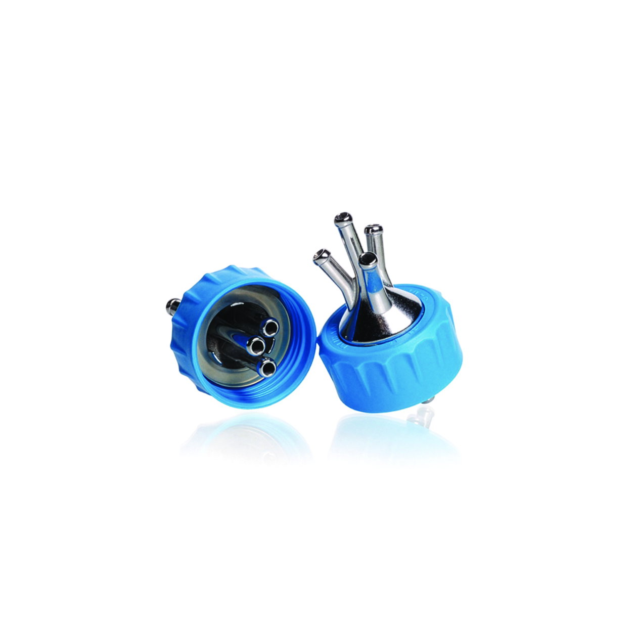 Connection cap systems, PP, with stainless steel insert