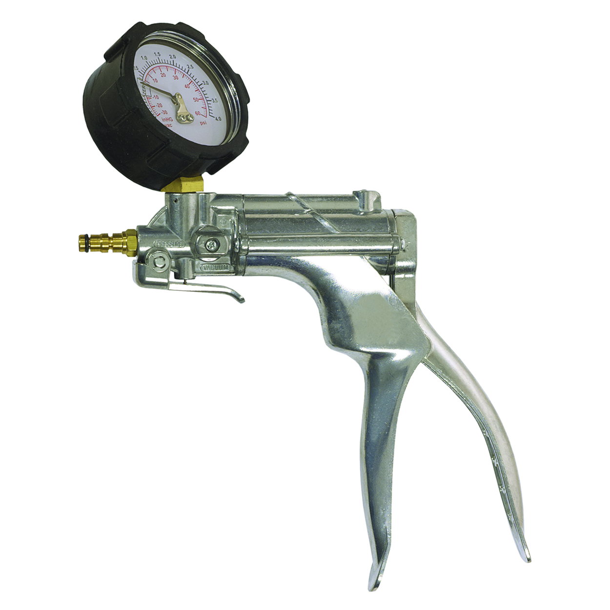 Druck- und Vakuumpumpe VacuMan, Aluminium, mit Manometer