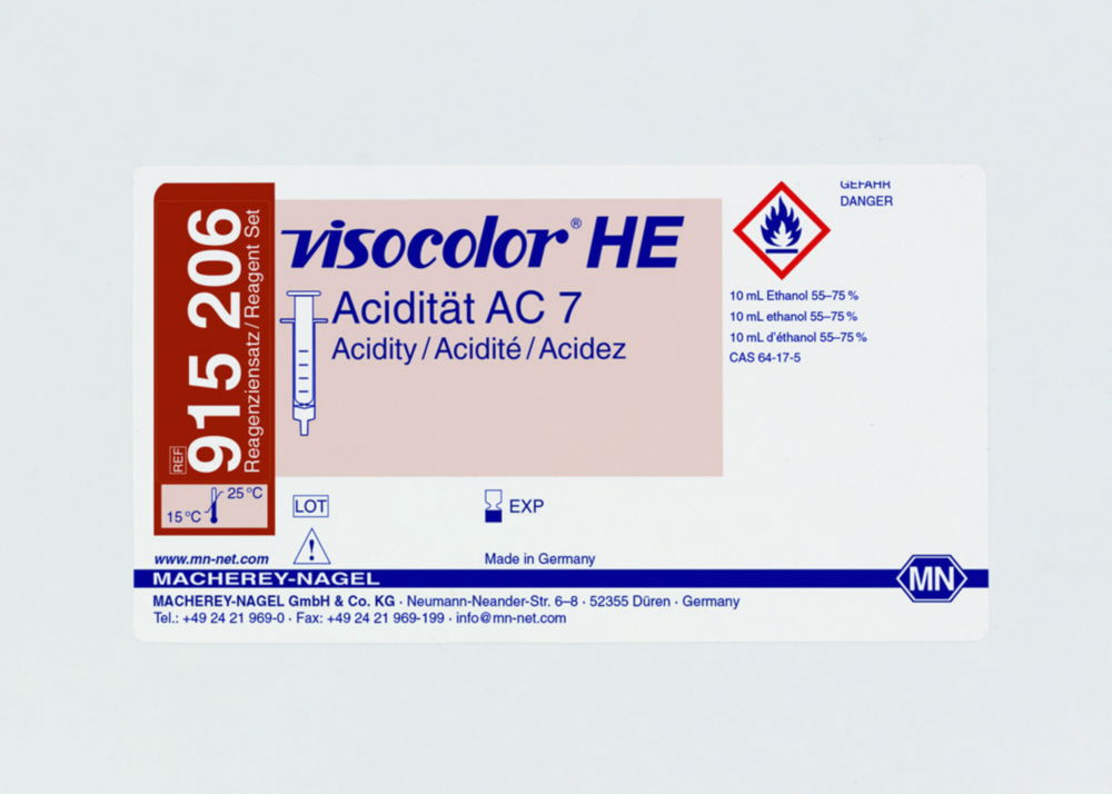 Тестові набори VISOCOLOR® HE, 55 тестів, 0,002 - 0,04 mg/l CN-, 55 тестів