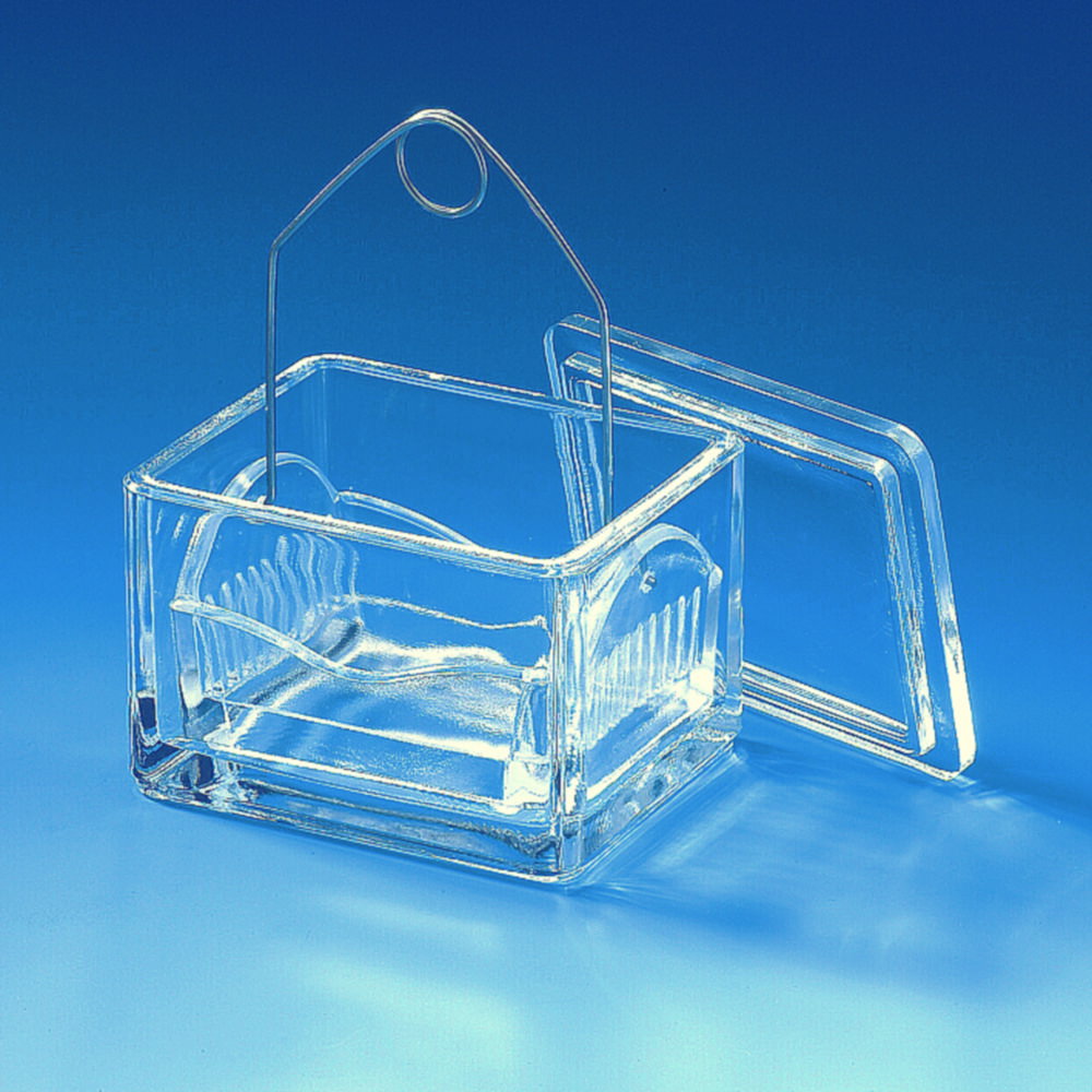 Staining troughs, soda-lime glass