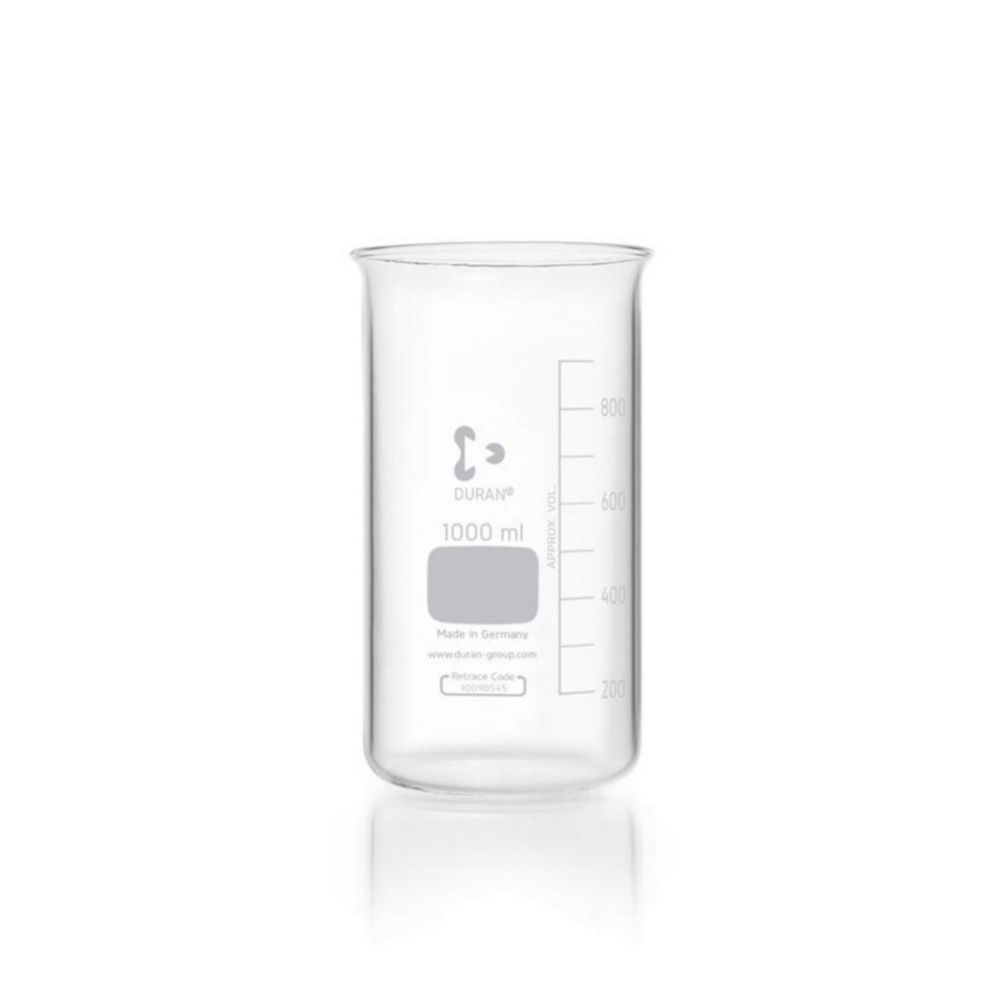 Склянки скла, DURAN®, висока форма, без носика, -, 1000 мл, 180 мм, DURAN®
