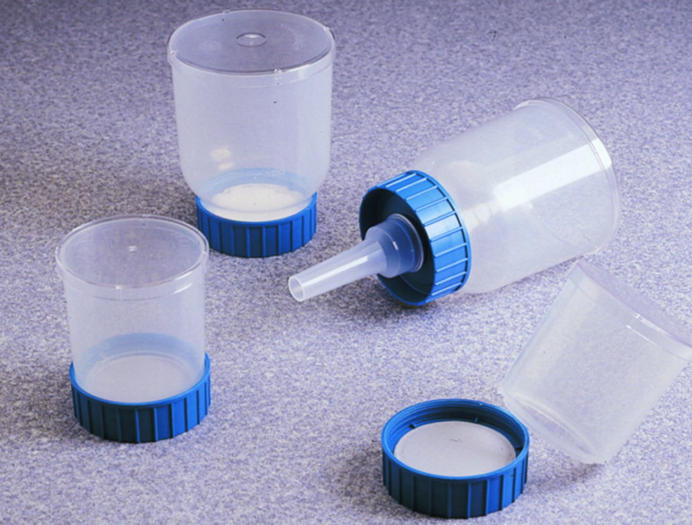 Одноразові аналітичні фільтри Nalgene™, стерильні, 47 мм, білий, Фільтрувальний пристрій, 0,45 мкм, чорний
