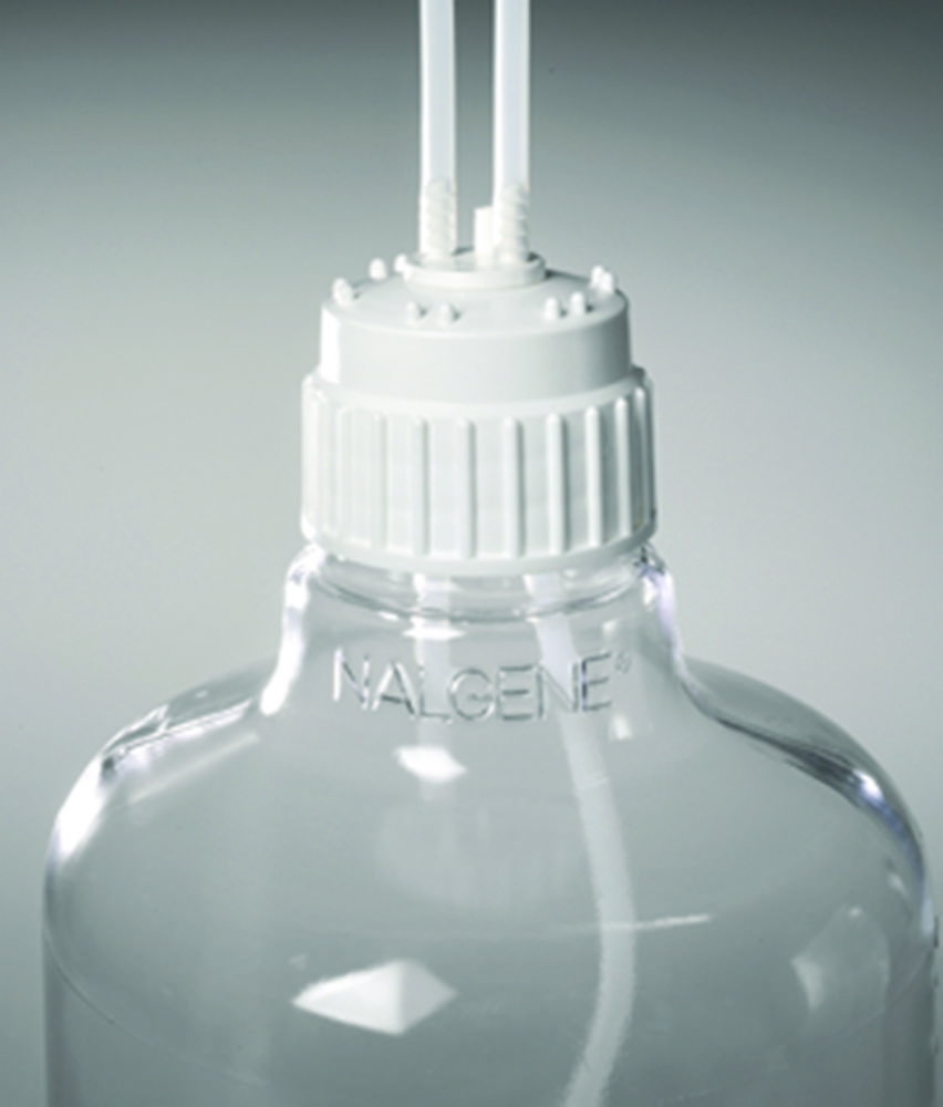 Bouchon de transfert ventilé Nalgene™ avec 3 tubulures, Type 2162, PP