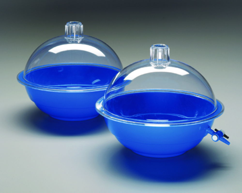 Ексікатор Nalgene™, поліхлоропрен, блакитний, Тип 5309, 5310, 5310, Ексікатор з краном (не автоклавований)