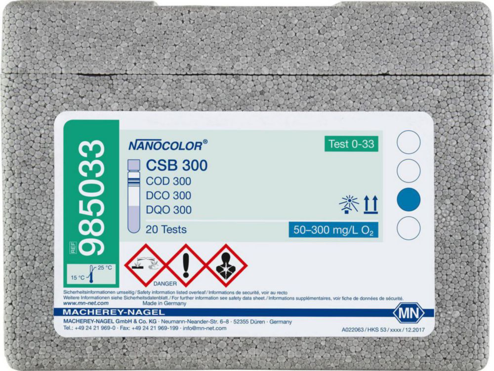 Експрес-тести NANOCOLOR®, частина 1, CSB 300, 50 - 300 мг/лO2