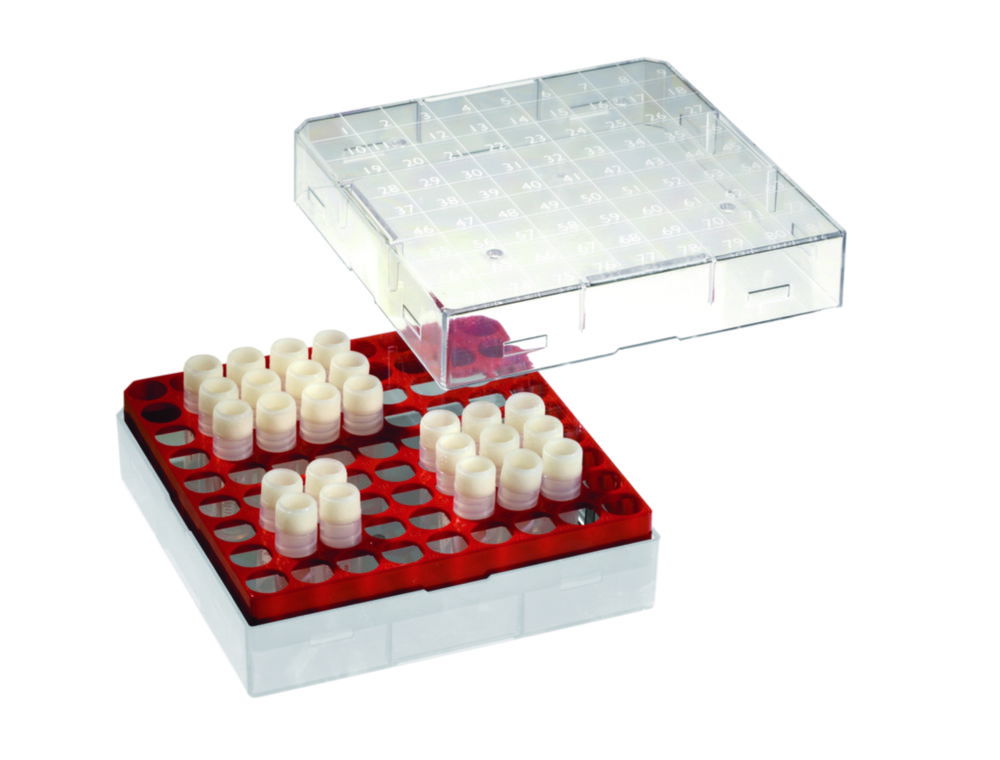 Kryoboxen mit Rastereinsatz, 132 x 132, PC