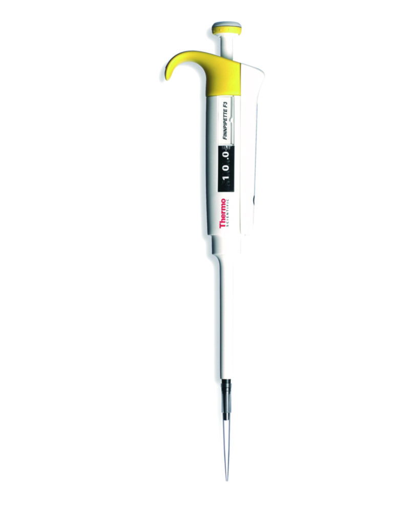 Мікролітрові піпетки Chanel Finnpipette™ F3, змінного об'єму, червоний, 2,0 (± R%)