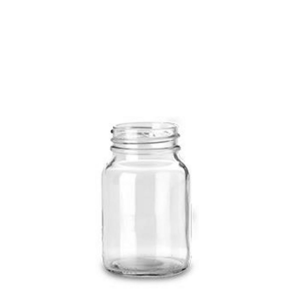Пляшки з широкою шийкою, склом, 55 GL, 70 мм, безбарвні, 113 мм, 250 мл
