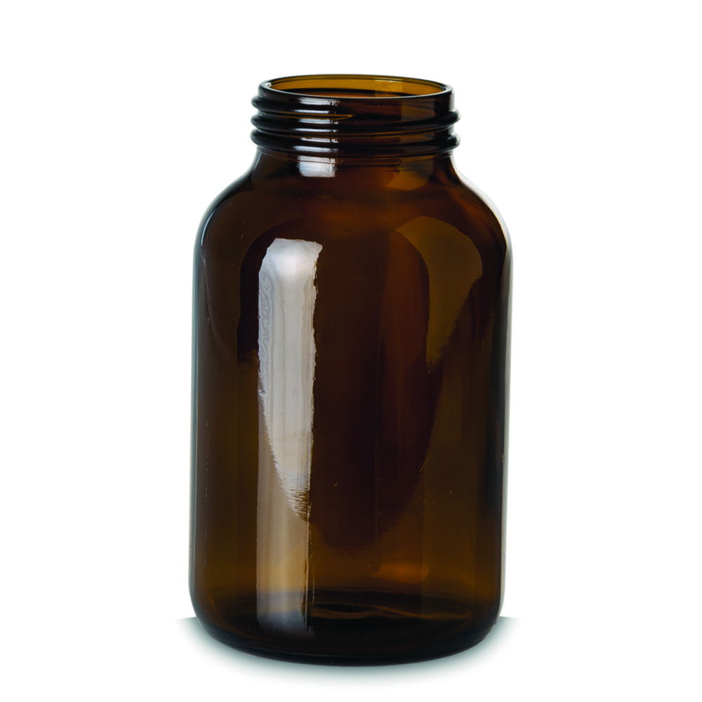 Пляшки з широкою шийкою, склом, 68 GL, 1000 мл, бурштин, 103,5 мм, 180,5 мм