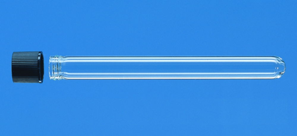 Kulturröhrchen, Glas, mit Schraubkappe, PP
