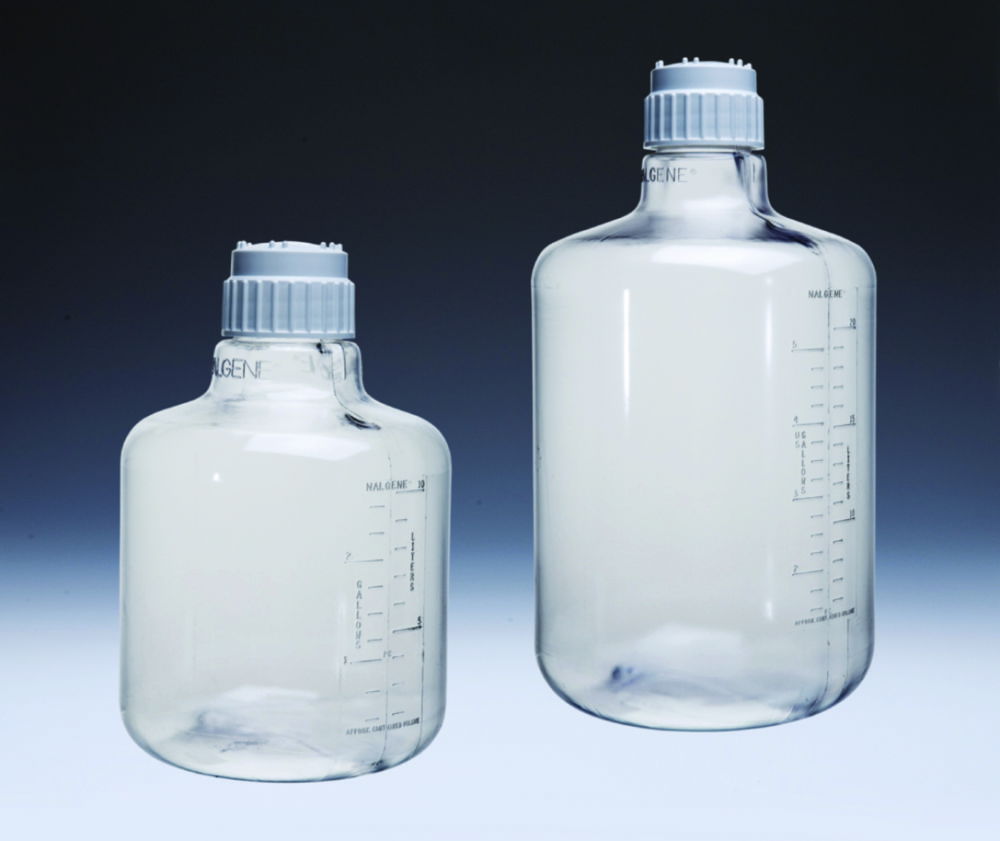Аспіратор з вузьким шийкою Nalgene™, прозорий, ПК з кришкою, що загвинчується, PP, 20 л, 287 мм