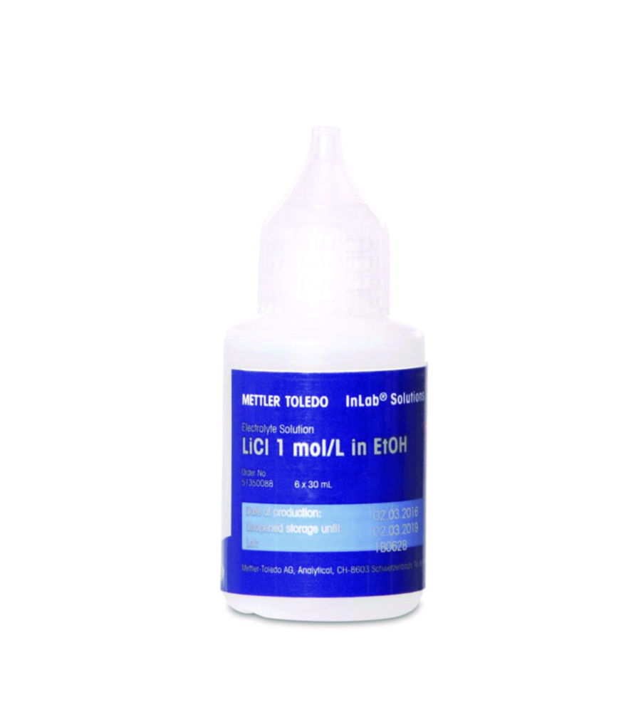 Електролітні рішення для еталонних електродів, 6 x 30 ml