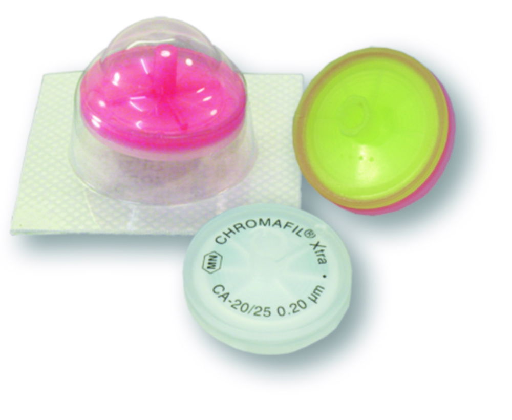 Шприц-фільтр CHROMAFIL®, ацетат целюлози, 25 мм, 0,2 мкм, ПП-жовтий/червоний, стерильно, 0,2 мкм