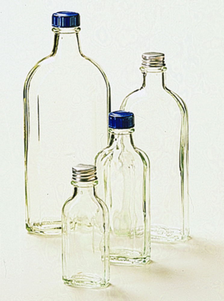 Пляшки, скло, культура, плоска, восьмикутна