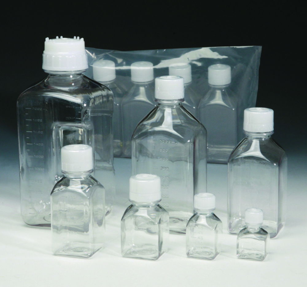 Пляшки Media Nalgene™, тип 382019, ПЕТ, стерильні, 125 мл, 382019