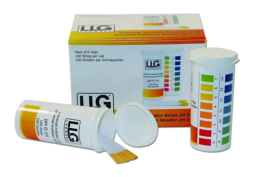 Универсальные индикаторные полоски LLG ''Premium'', во флаконе с защелкивающейся крышкой