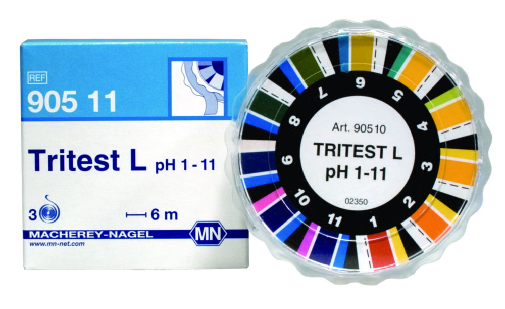 Универсальная индикаторная бумага Tritest L, 1 ... 11 pH, Заправочные пакеты с 3 рулонов