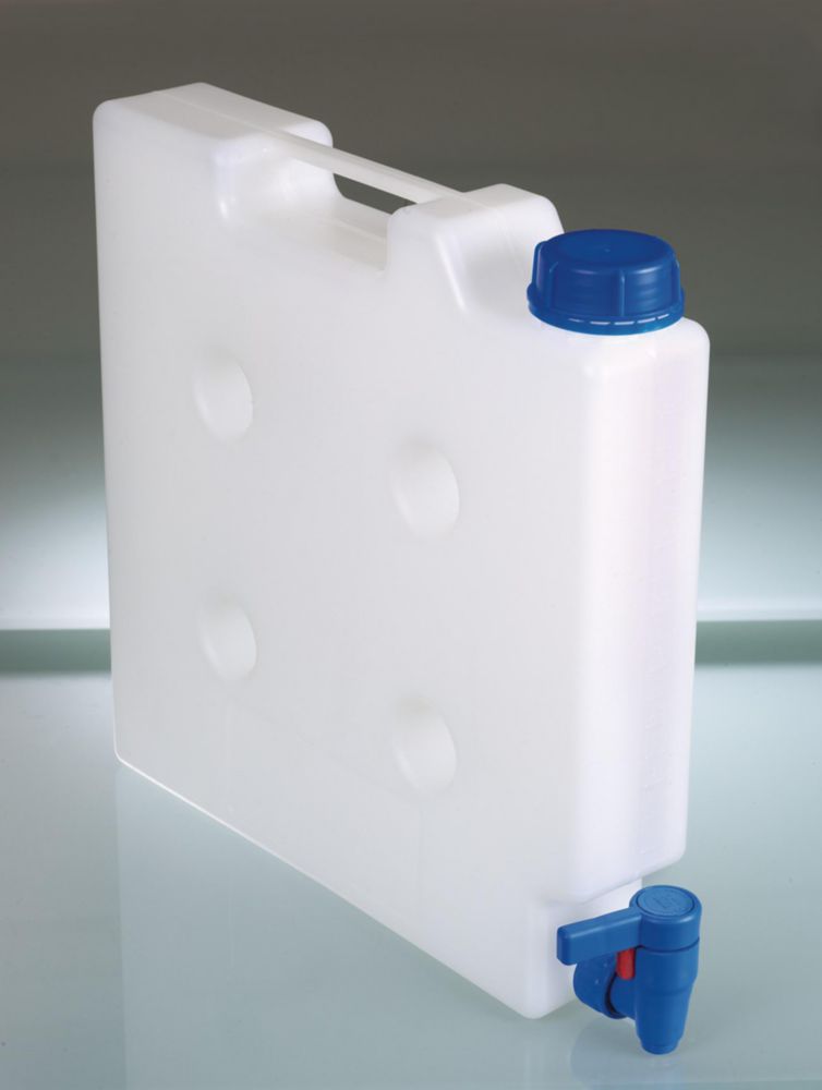 Компактна каністра Flachmann LaboPlast®, PP, 5 l, 65 x 335 x 335 мм, Компактний компактний комплект, 65 x 335 x 335 мм, 5 л