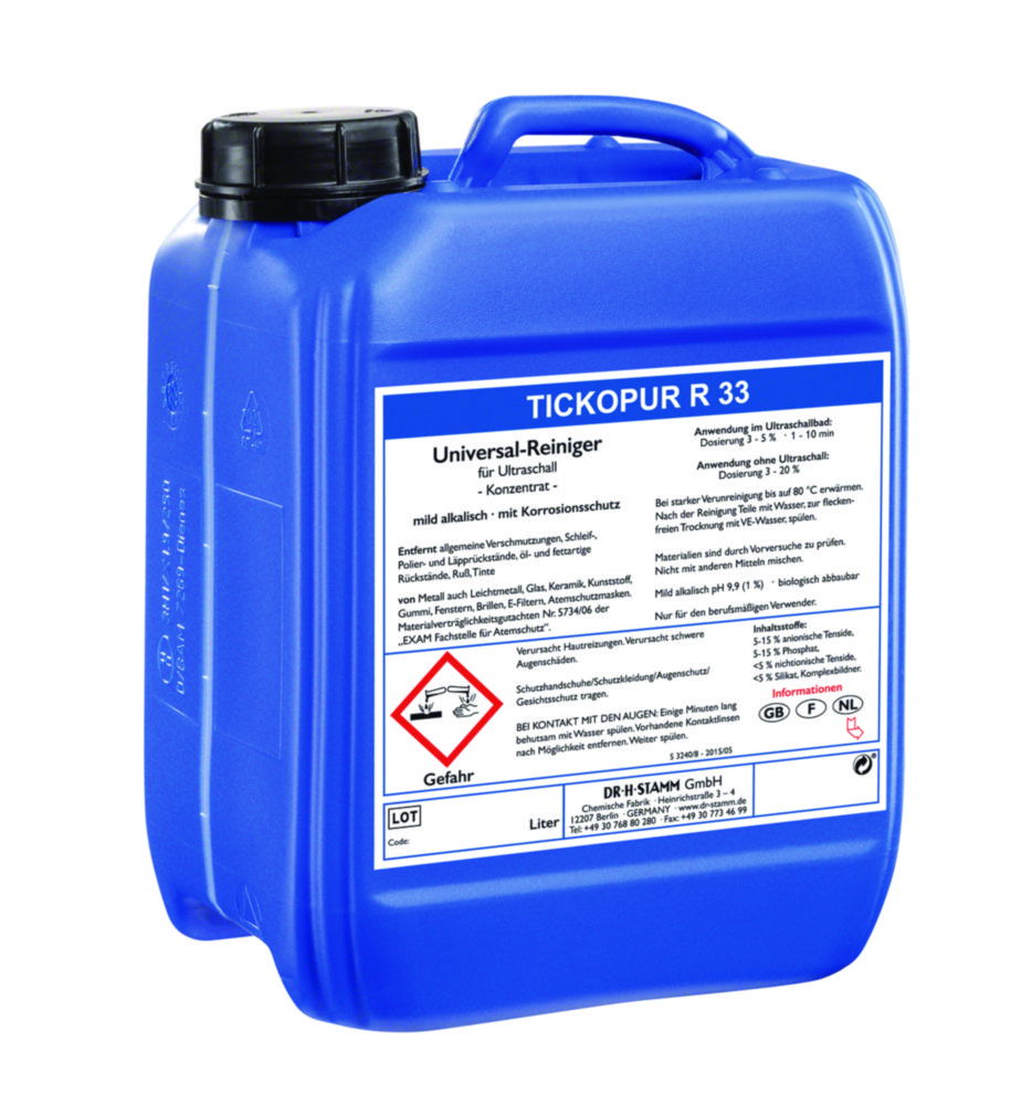 Концентрати для ультразвукових ванн TICKOPUR, 5 л, TICKOPUR R 33