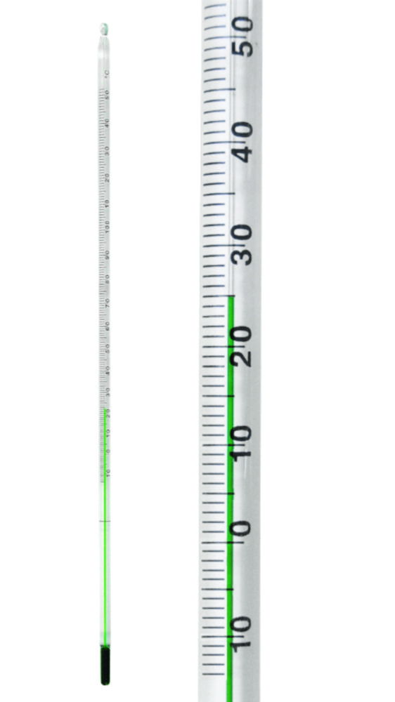 LLG- Термометр загального застосування, зелений спиртом, 76 мм, 0,5 ° C