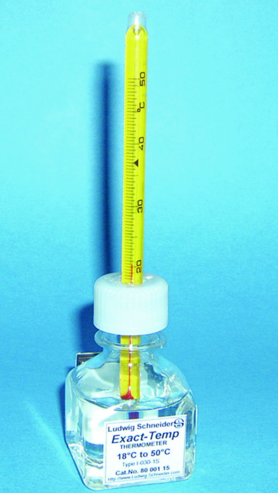 LLG-точні термометри Exact-Temp, заповнені блакитним спиртом, 190 мм, 0,10 °C, 0,2 (±) °C