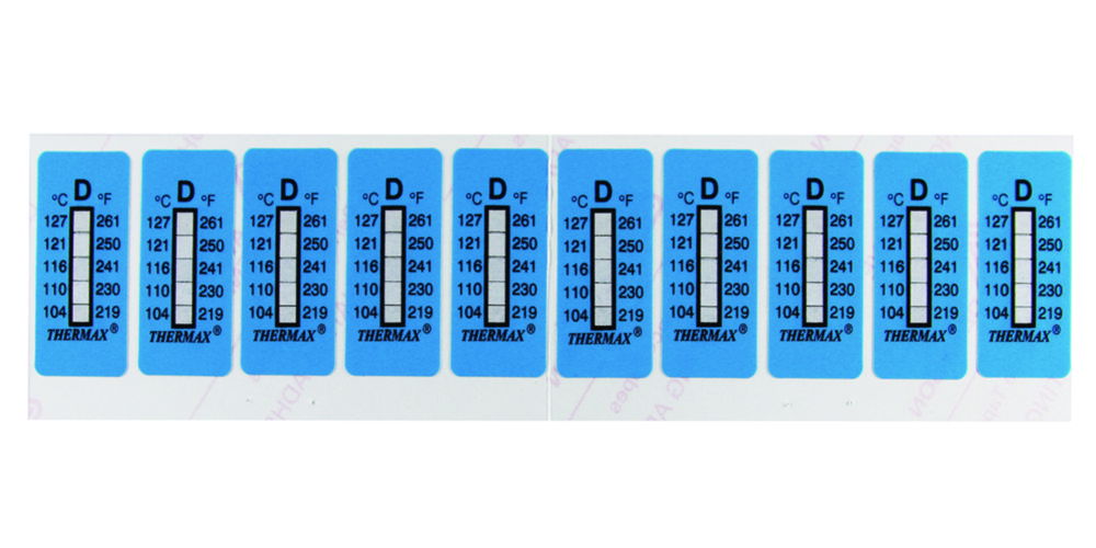 5-step irreversible temperature strips Thermax®