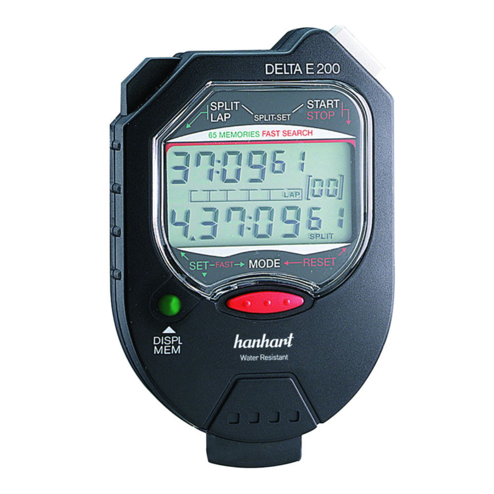 Секундомір ручний DELTA E 200, DELTA E 200, чорний, 09:59:59 год: хв: с, ± сек / день