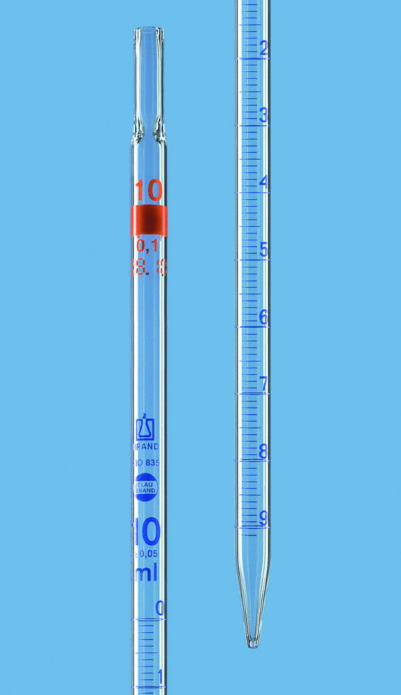 Піпетки градуйовані, клас AS, AR-GLAS®, блакитне градуювання., 360 мм, 2** мл